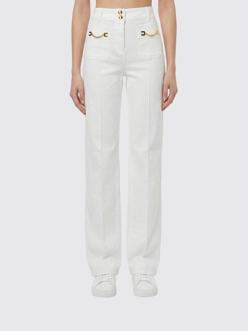 エリザベッタ フランキ ELISABETTA FRANCHI デニム レディース ホワイト Jeans PJ25D61E2 White 関税 送料無料 2026SS gi｜BRANDSHOP「il Tesoro」