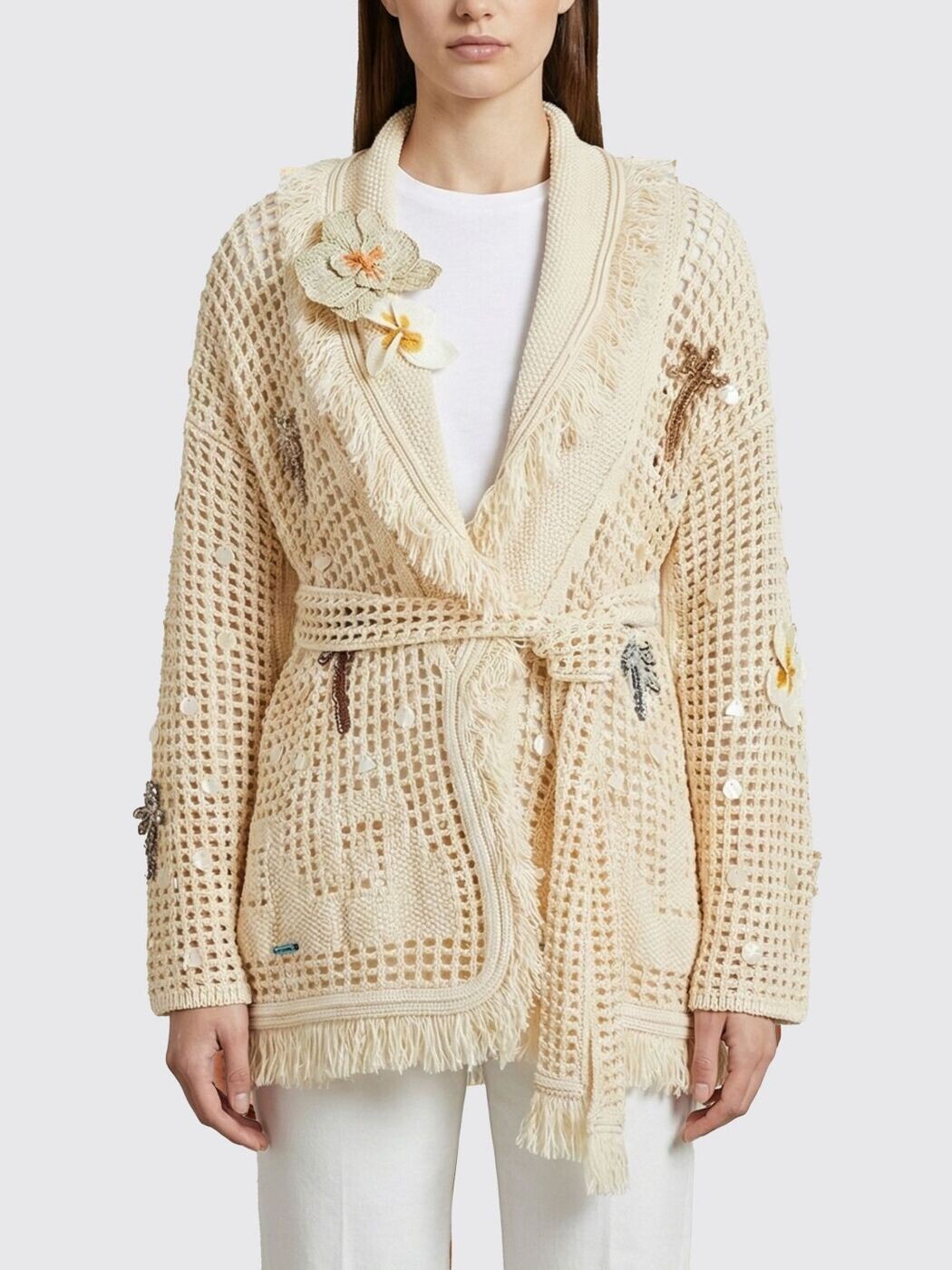 アラヌイ ALANUI ティーシャツ 編み物御召しもの レディース ベージュ Knitwear LWHB064R26KNI013 関税 貨物輸送無料 2026SS gi