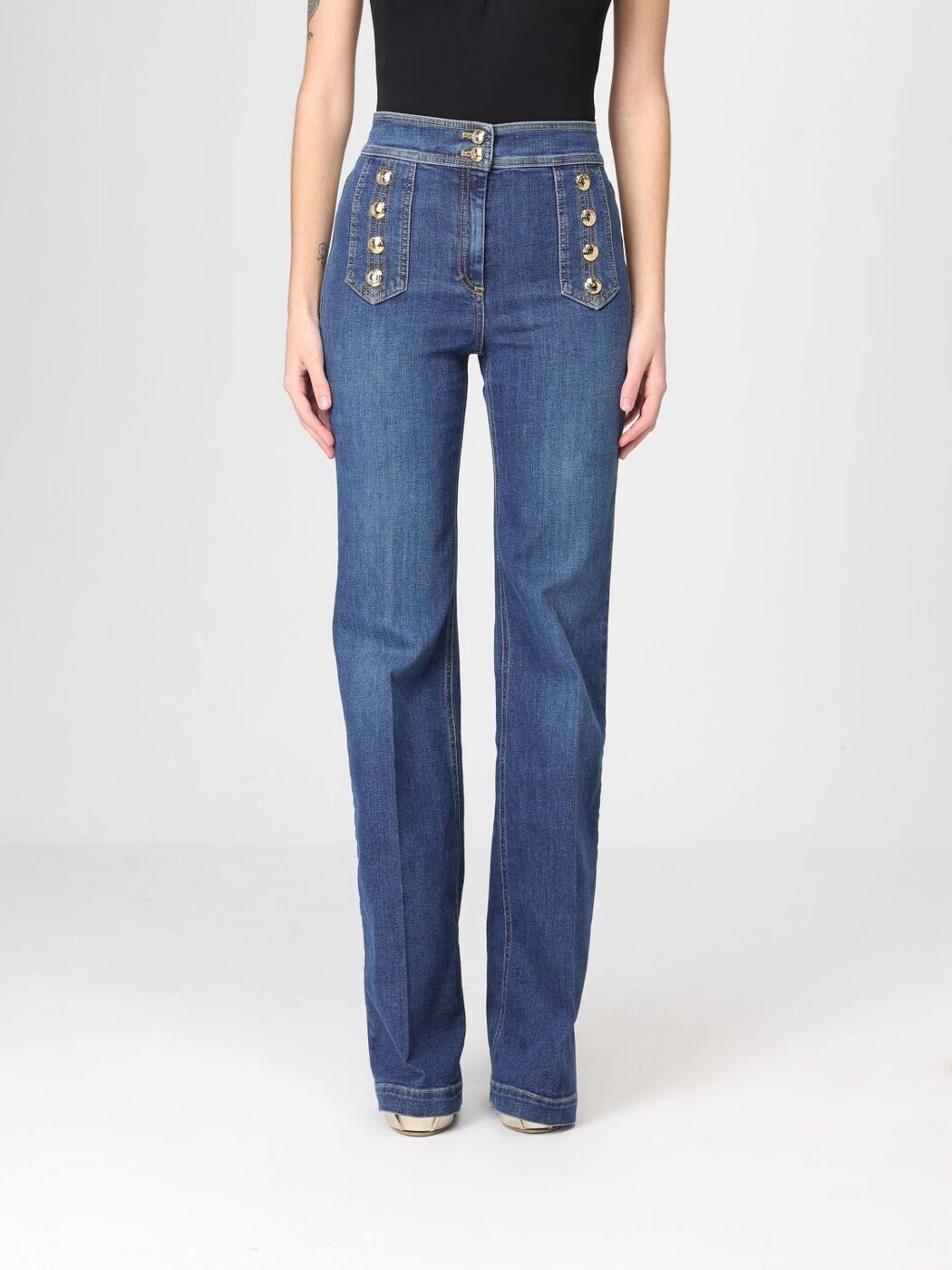 エリザベッタ フランキ ELISABETTA FRANCHI デニム レディース ブルー Jeans PJ19D61E2 Blue 関税 送料無料 2026SS gi|BRANDSHOP「il Tesoro」