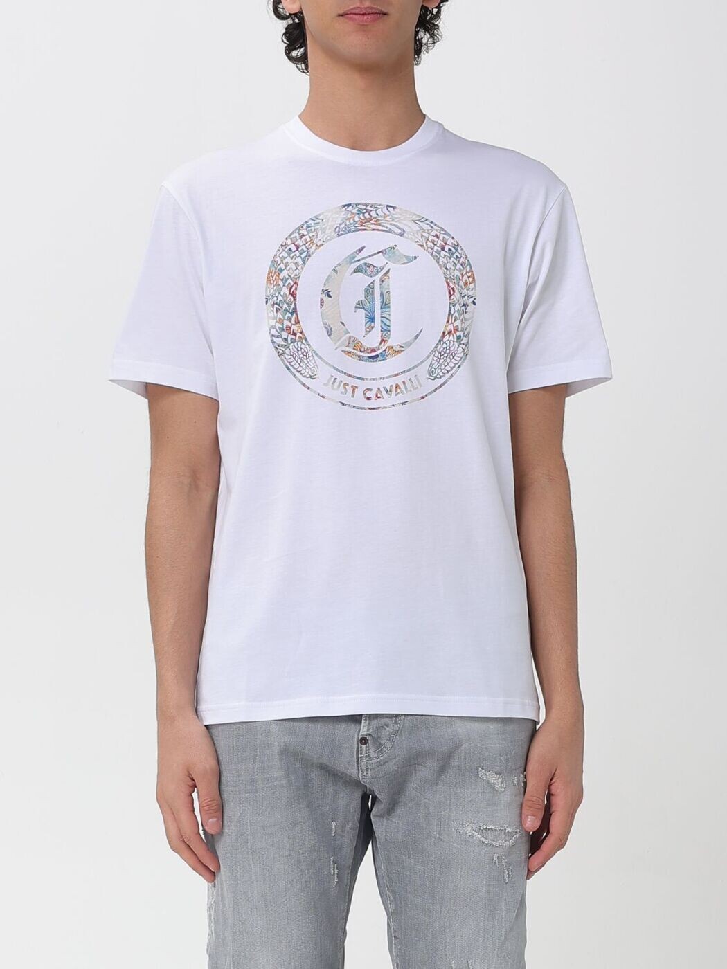 ジャスト カヴァリ JUST CAVALLI Tシャツ メンズ ホワイト T-shirts 80OAHE01CJ110 White 関税 送料無料 2026SS gi|BRANDSHOP「il Tesoro」