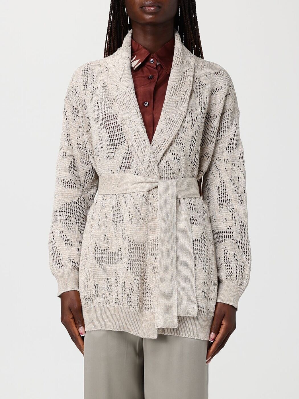ブルネロクチネリ BRUNELLO CUCINELLI ティーシャツ 編み物御召しもの レディース ベージュ Knitwear MDT771006 関税 貨物輸送無料 2026SS gi