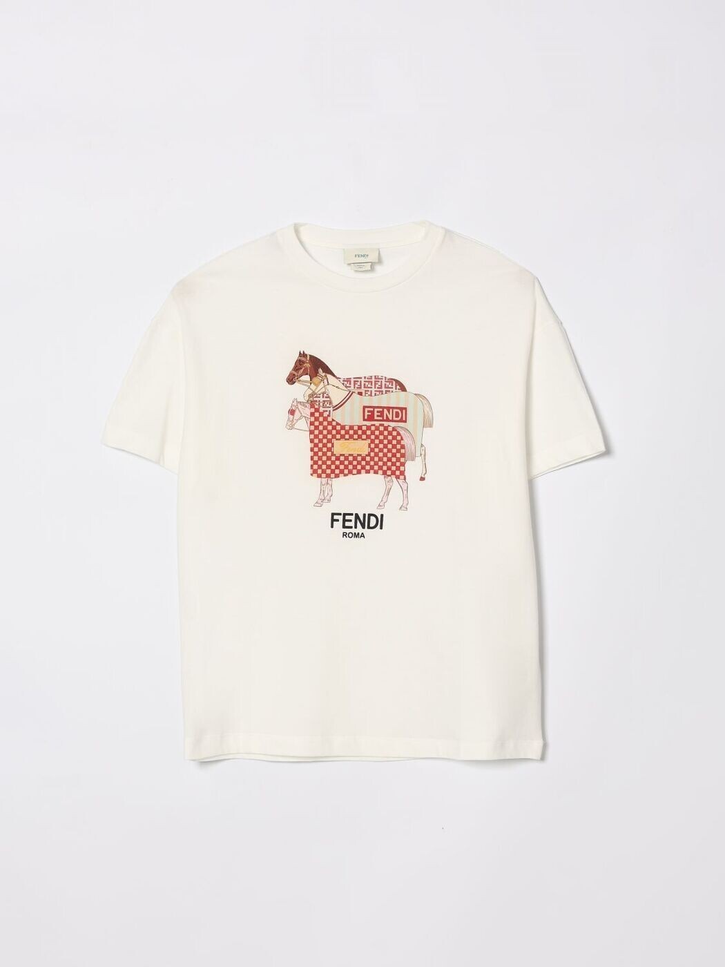 FENDI FENDI ロング衣袂ティーシャツ ティーシャツ ボーイズ 白いこと Long sleeve t-shirts JMI4987AJ 関税 貨物輸送無料 2026SS gi