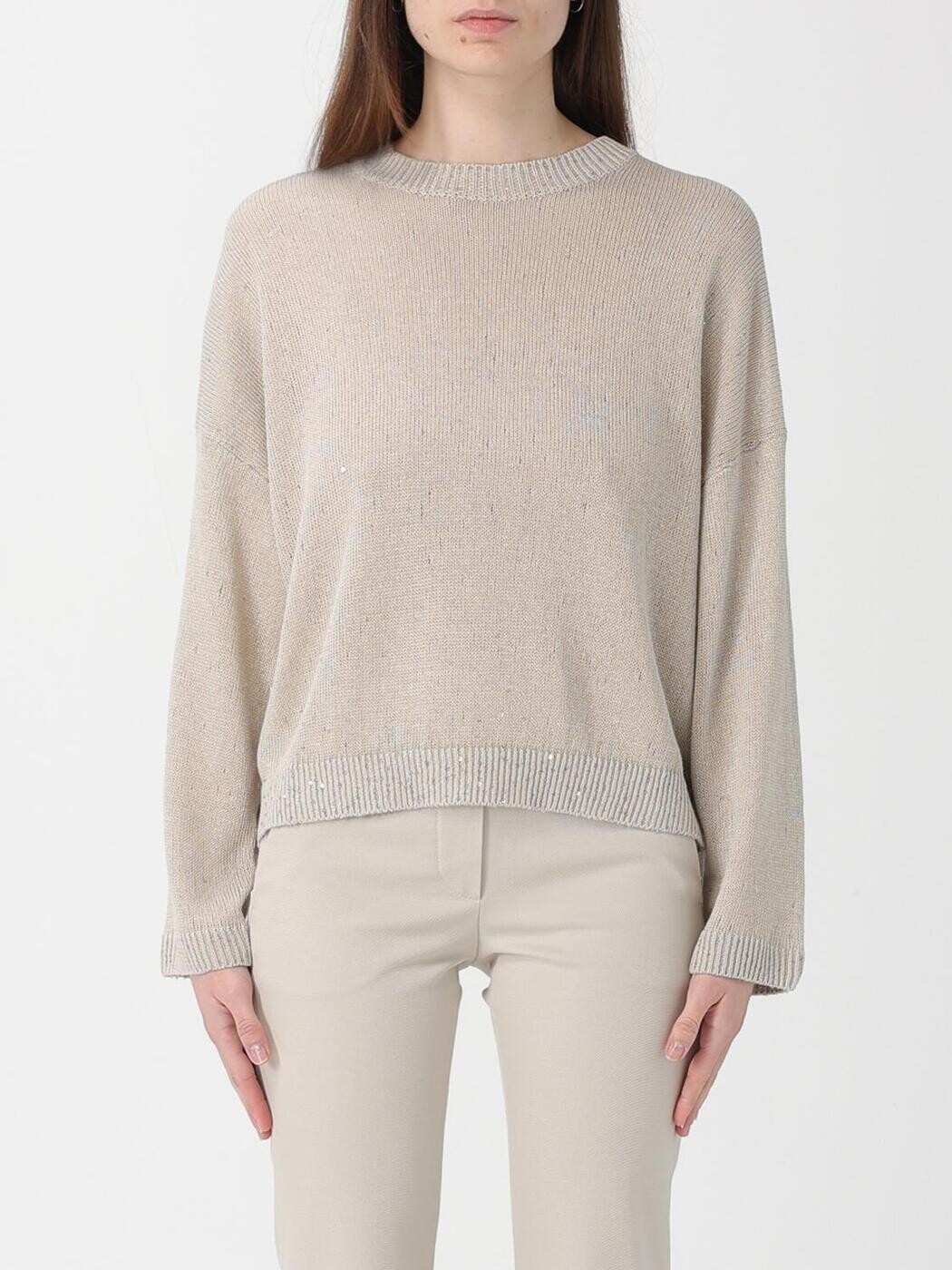 ブルネロクチネリ BRUNELLO CUCINELLI プルオーバー 編み物御召しもの レディース ベージュ Knitwear M10550210 関税 貨物輸送無料 2026SS gi