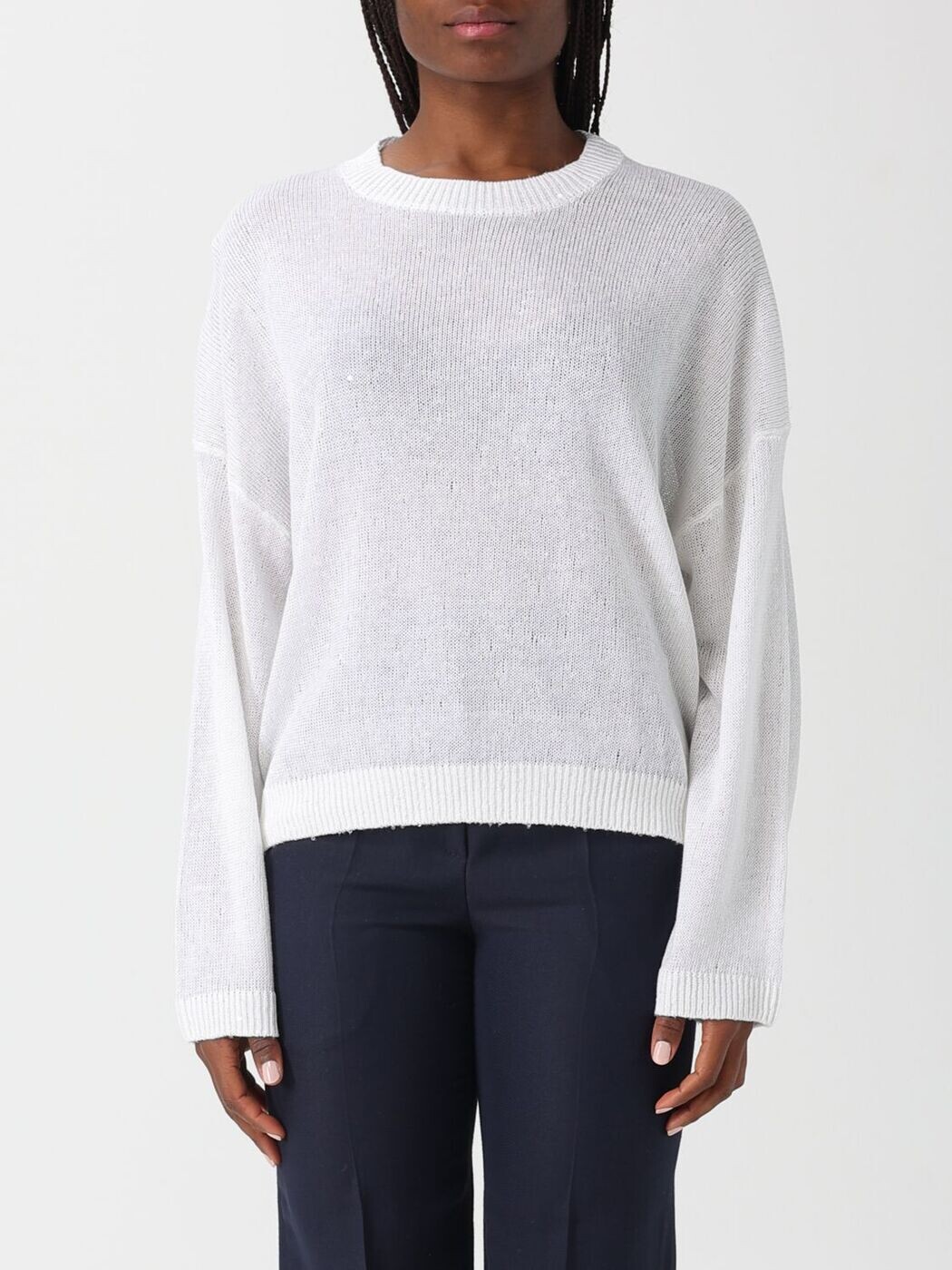 ブルネロクチネリ BRUNELLO CUCINELLI プルオーバー 編み物御召しもの レディース 白いこと Knitwear M10550210 関税 貨物輸送無料 2026SS gi