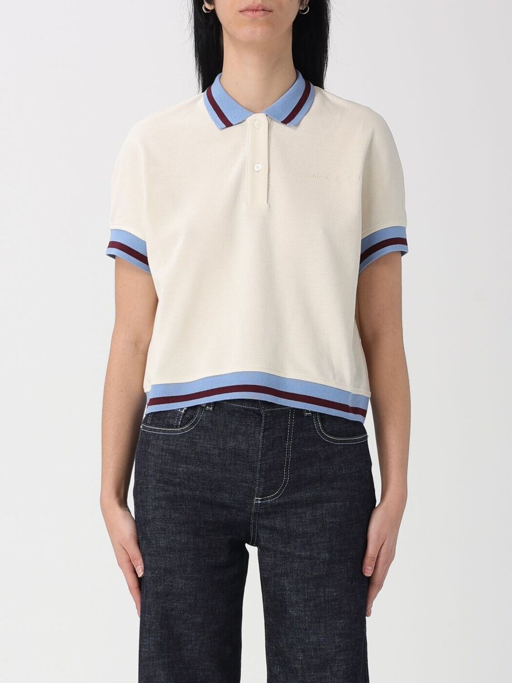 マルニ MARNI スポーツシャツ レディース 白いこと Polo THJE0389LSUTC599 関税 貨物輸送無料 2026SS gi
