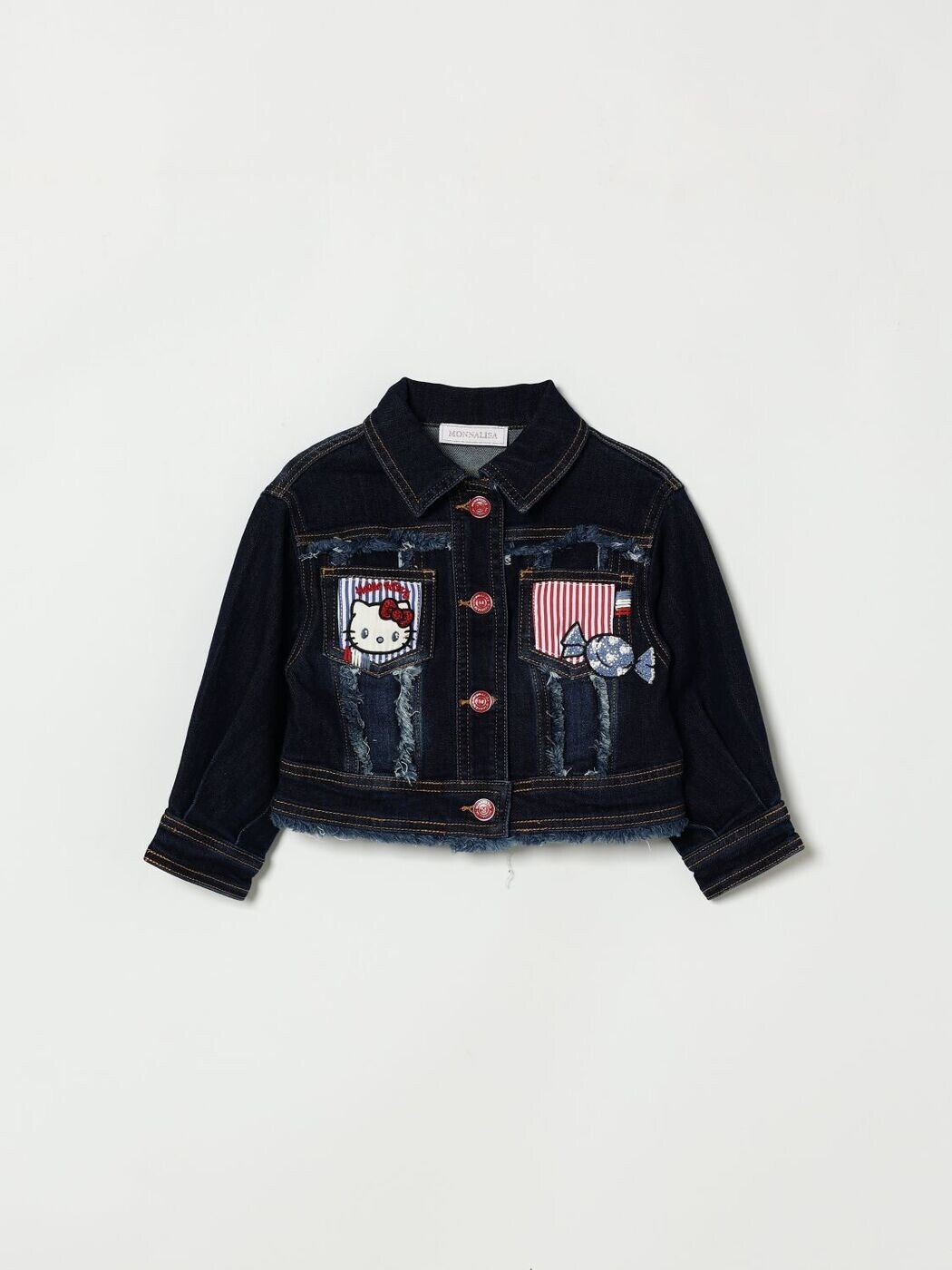 モナリザ MONNALISA バイカージャケット 上衣 ガールズ 青色 Biker jackets 19G1017015 関税 貨物輸送無料 2026SS gi