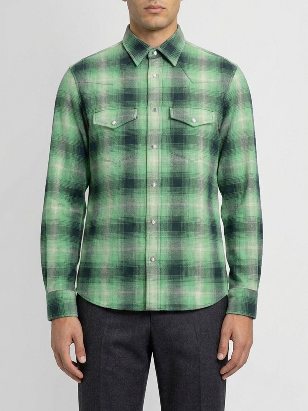 トム フォード TOM FORD シャツ メンズ Shirts HDS001FMC305 Military 関税 送料無料 2026SS gi｜BRANDSHOP「il Tesoro」