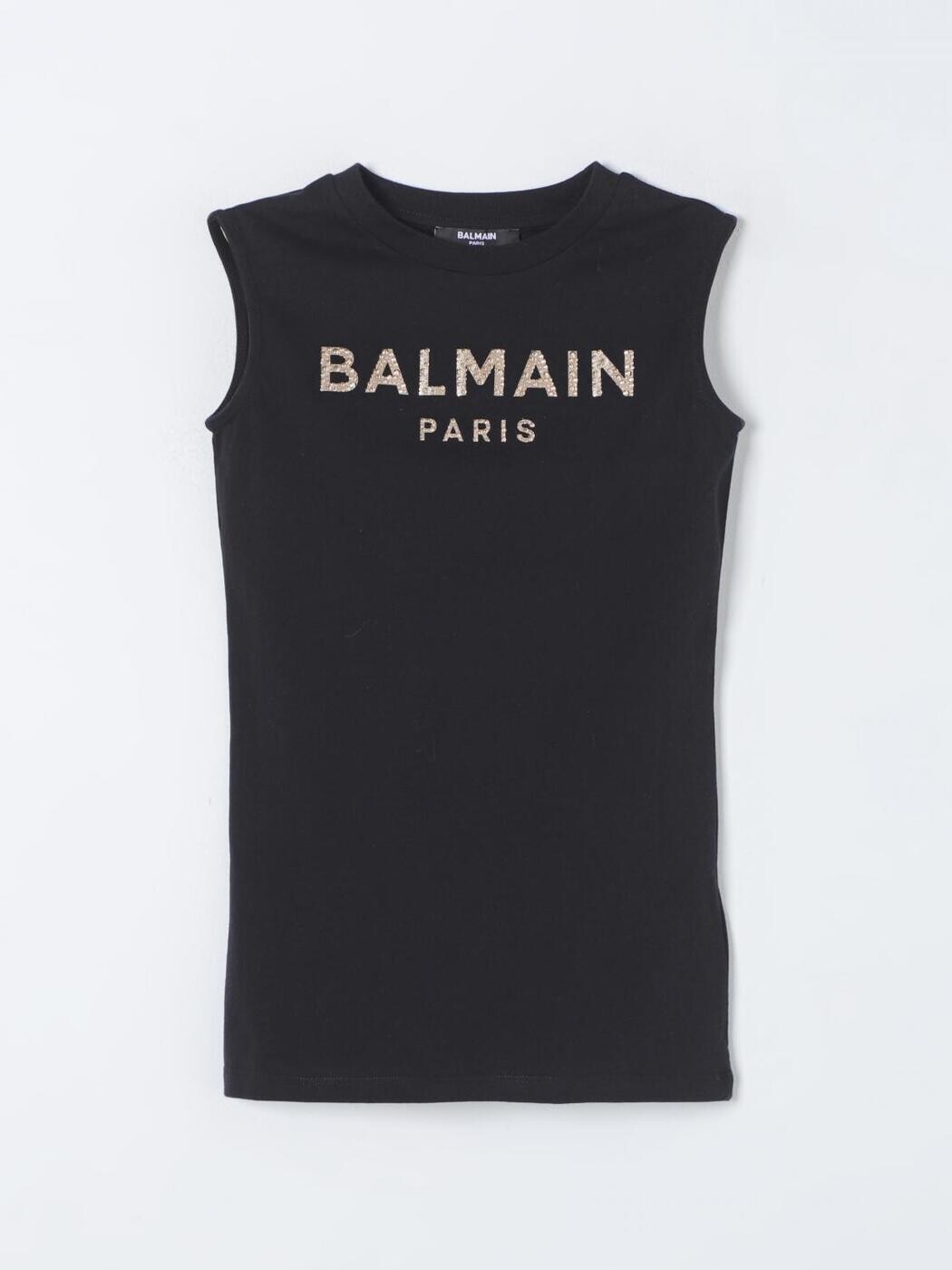 バルマン BALMAIN ロングお召しもの お召しもの ガールズ 黒いこと Long dresses BU1C72Z0057 関税 貨物輸送無料 2025AW gi