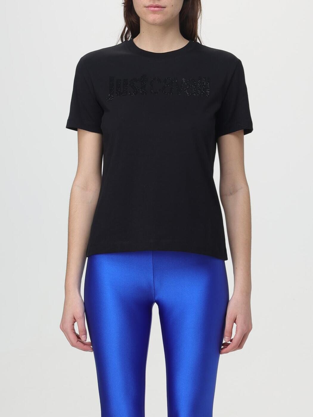 ジャスト カヴァリ JUST CAVALLI スポーツシャツ プルオーバー レディース 黒いこと T-shirts and polo shirts 76PAHE03CJ110 関税 貨物輸送無料 2024SS gi
