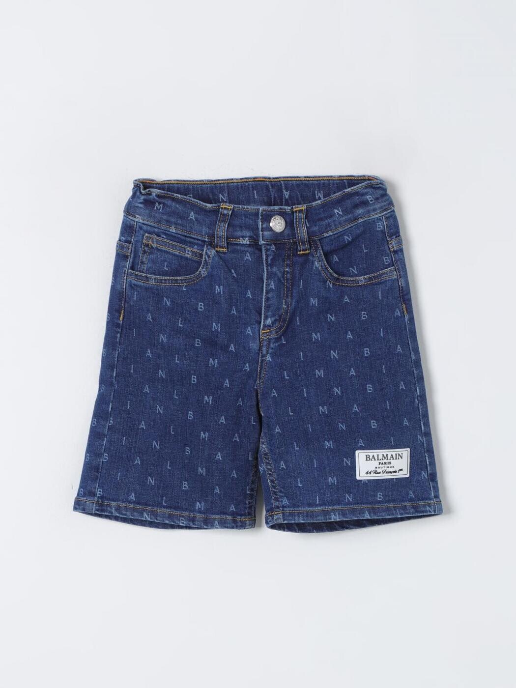 バルマン BALMAIN 遊撃手ズボン下 ズボン下 さる股引き ボーイズ 青碧 Shorts BU6S99Z2171 関税 貨物輸送無料 2025AW gi