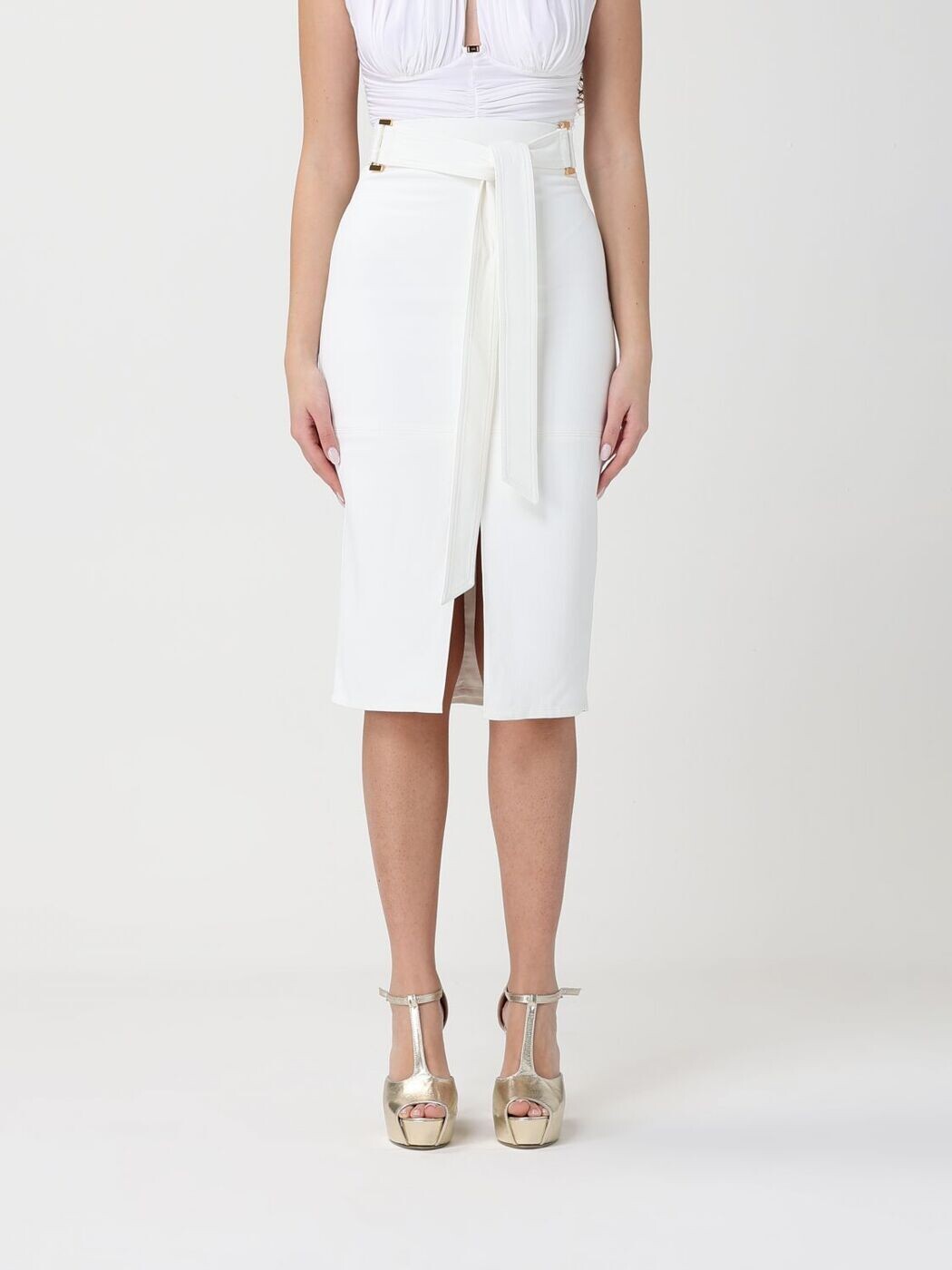 エリザベッタ フランキ ELISABETTA FRANCHI スカート レディース Skirts GO17361E2 Ivory 関税 送料無料 2026SS gi｜BRANDSHOP「il Tesoro」