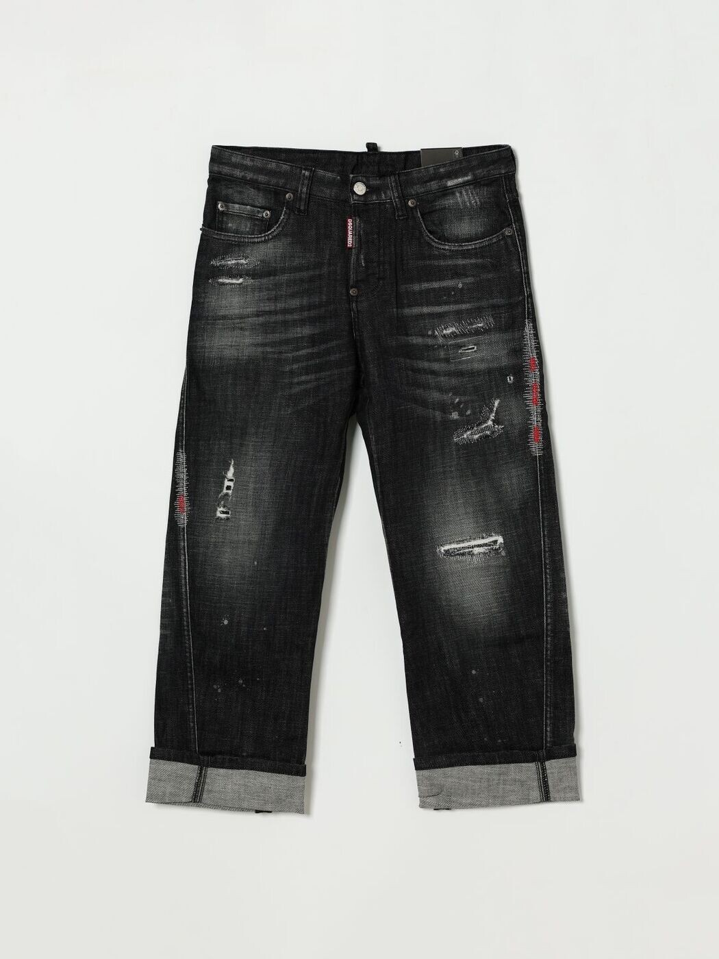 ディースクエアード DSQUARED2 レギュラーフィットジーンズ ジーンズ ガールズ 黒いこと Regular fit jeans DQ04B1D0AFY 関税 貨物輸送無料 2026SS gi