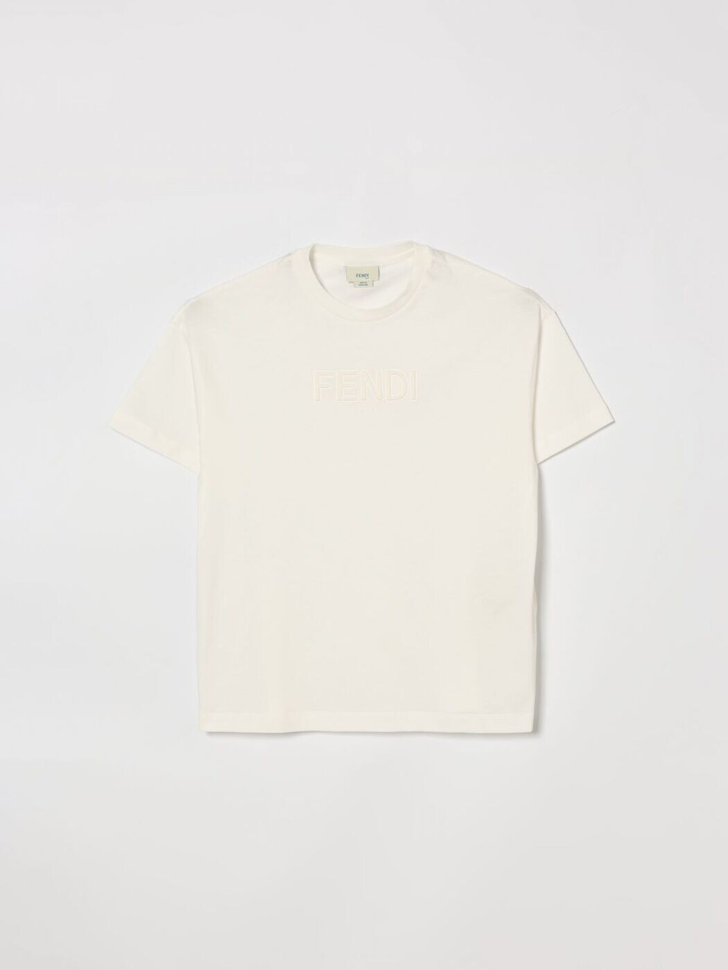 FENDI FENDI ロング捩りプルオーバー プルオーバー ガールズ 白いこと Long sleeve t-shirts JUI2017AJ 関税 貨物輸送無料 2026SS gi