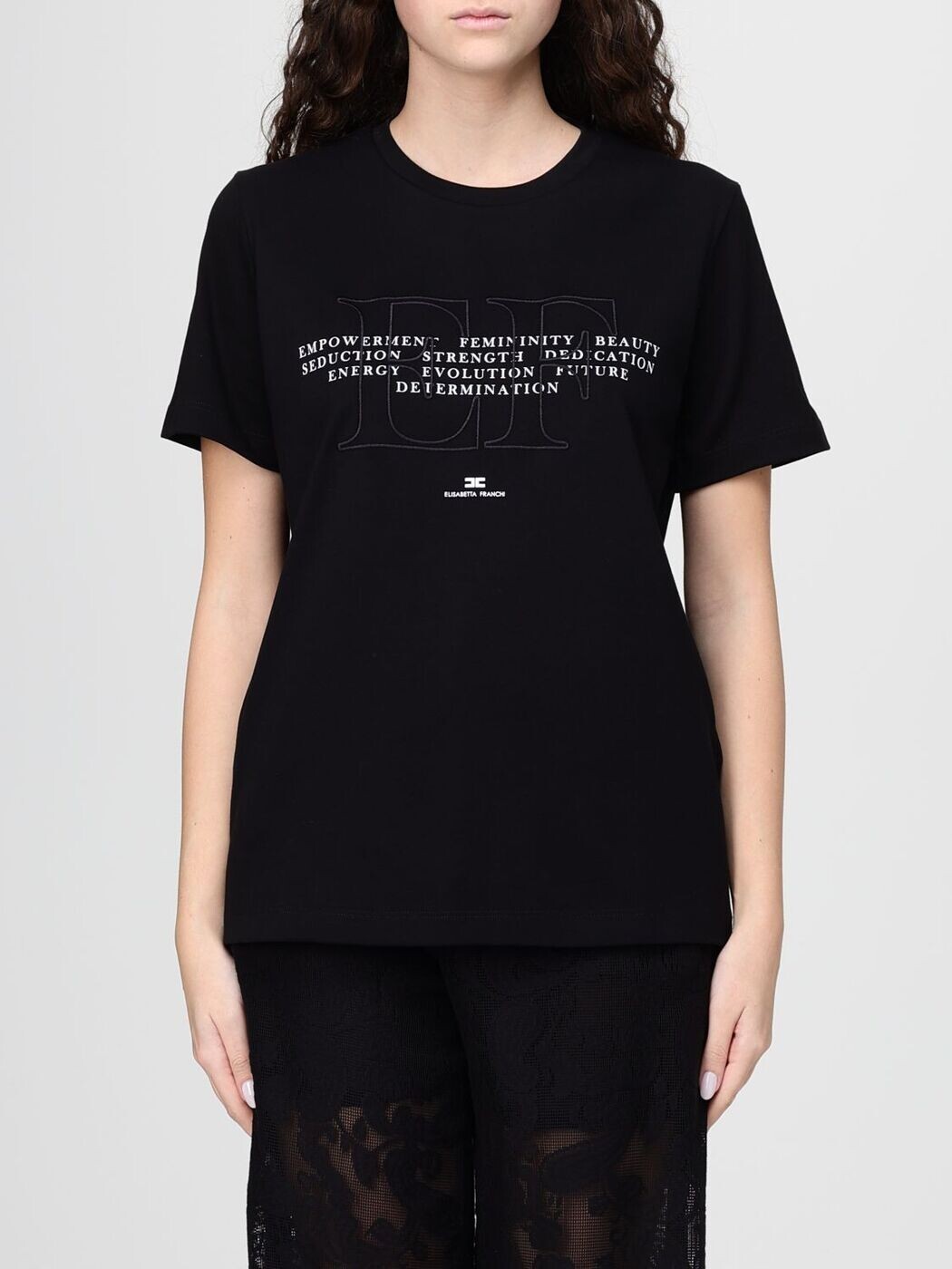 エリザベッタ フランキ ELISABETTA FRANCHI ポロシャツ Tシャツ レディース ブラック T-shirts and polo shirts MA69P61E2 Black 関税 送料無料 2026SS gi｜BRANDSHOP「il Tesoro」