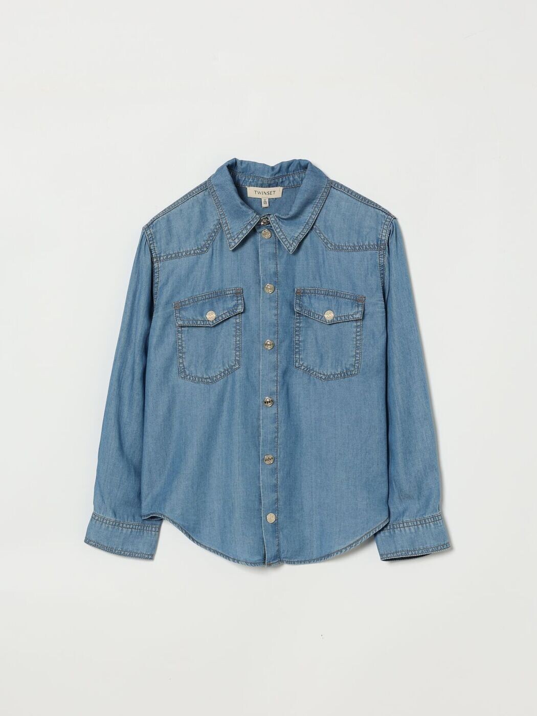 ツイン仕掛ける TWINSET フォーマルシャツ プルオーバー ガールズ 青色 Formal shirts 261GJ2075 関税 貨物輸送無料 2026SS gi