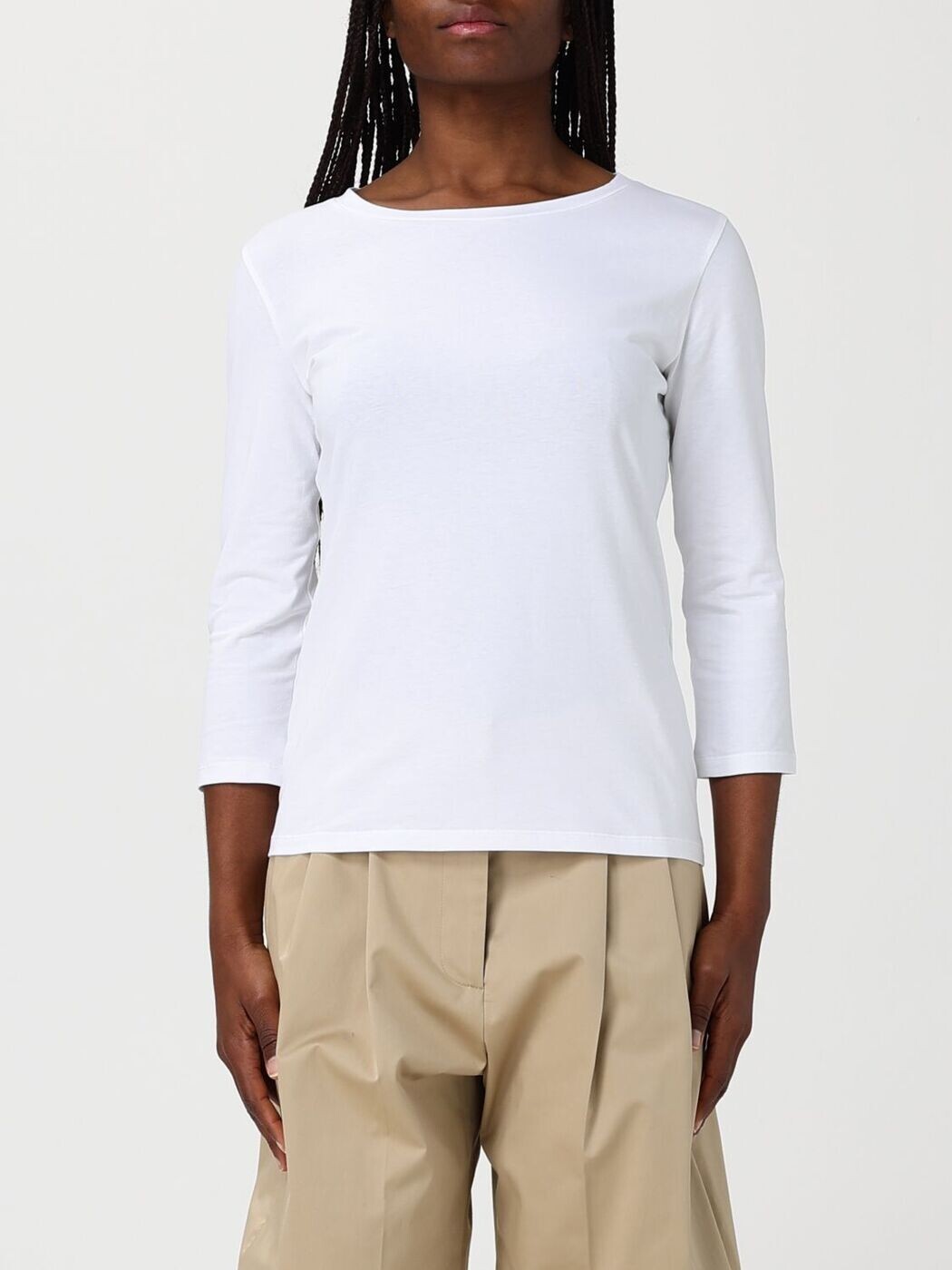 土日 マックス パンパノウサギ WEEKEND MAX MARA スポーツシャツ プルオーバー レディース 白いこと T-shirts and polo shirts 2615971011600 関税 貨物輸送無料 2026SS gi
