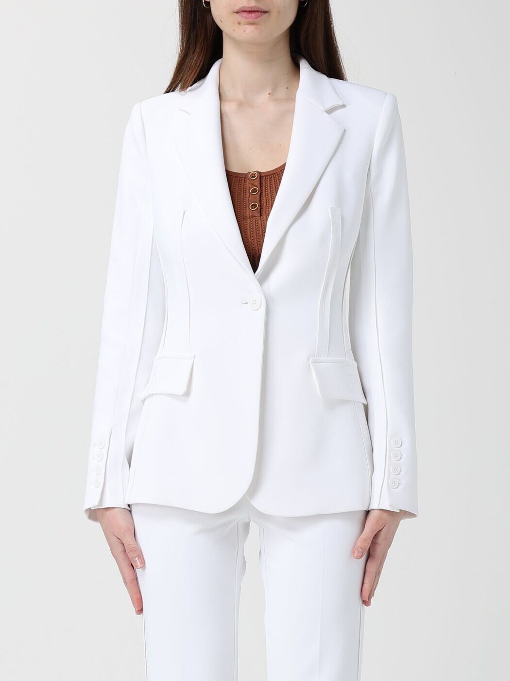 エリザベッタ フランキ ELISABETTA FRANCHI 背広上衣 背広 上衣 レディース 白いこと Suit Jackets GI21661E2 関税 貨物輸送無料 2026SS gi