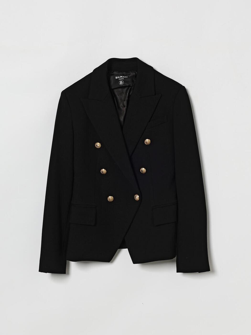 バルマン BALMAIN バイカージャケット 上衣 ガールズ 黒いこと Biker jackets BY2A64J0371 関税 貨物輸送無料 2026SS gi