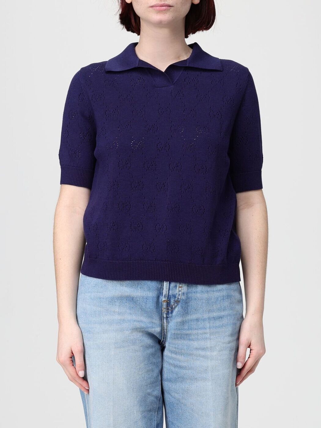 グッチ GUCCI ポロシャツ レディース ブルー Polo 856203XKFCO Blue 関税 送料無料 2026SS gi｜BRANDSHOP「il Tesoro」