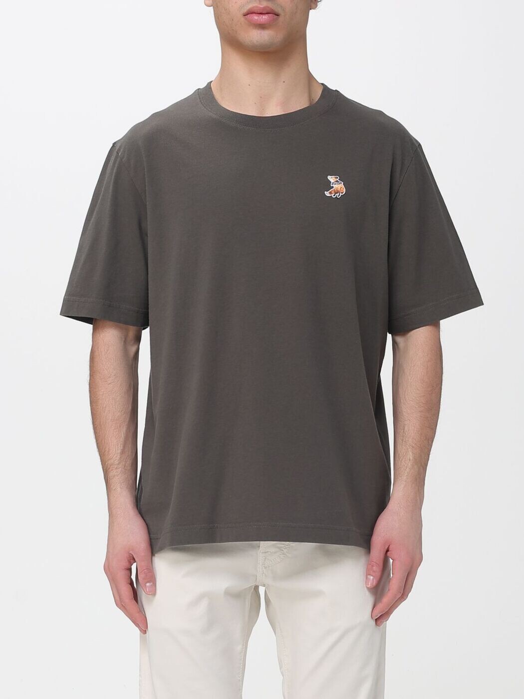 棲み家 稲荷 MAISON KITSUNE ティーシャツ メンズ 赤銅色 T-shirts QM00102KJ7026 関税 貨物輸送無料 2026SS gi Tシャツ・カットソー-メンズファッション