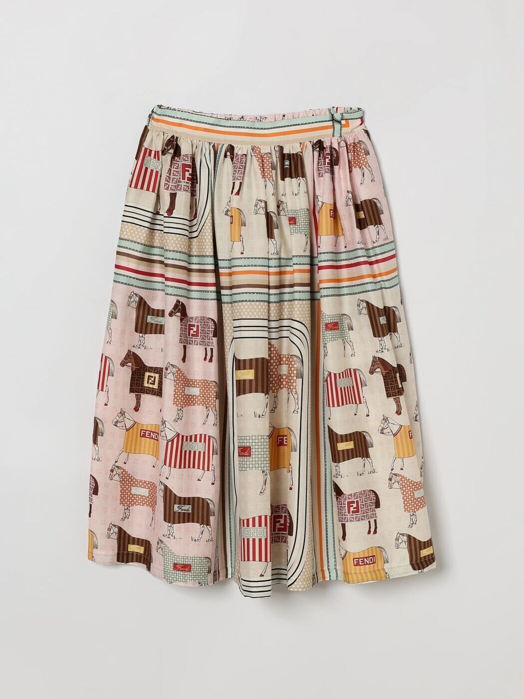FENDI FENDI ミニ御徒面子 スコート ガールズ マルチ色合い Mini-skirts JFE199AVVY 関税 貨物輸送無料 2026SS gi