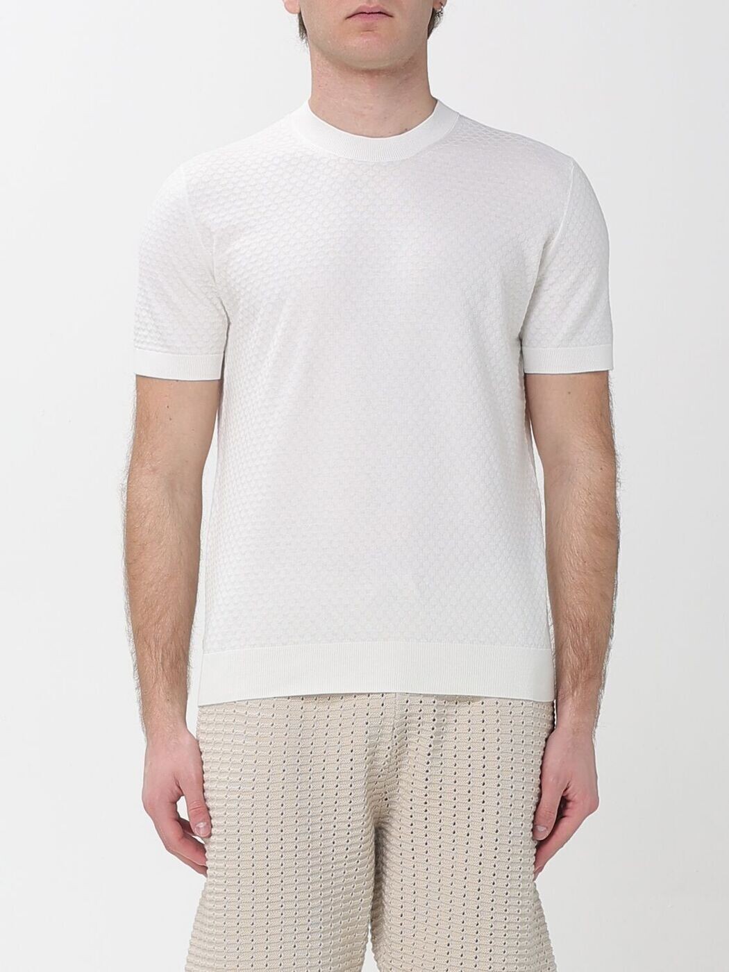 パオロペコラ PAOLO PECORA プルオーバー 編み物御召しもの メンズ 白いこと Knitwear A047F100 White 関税 貨物輸送無料 2026SS gi