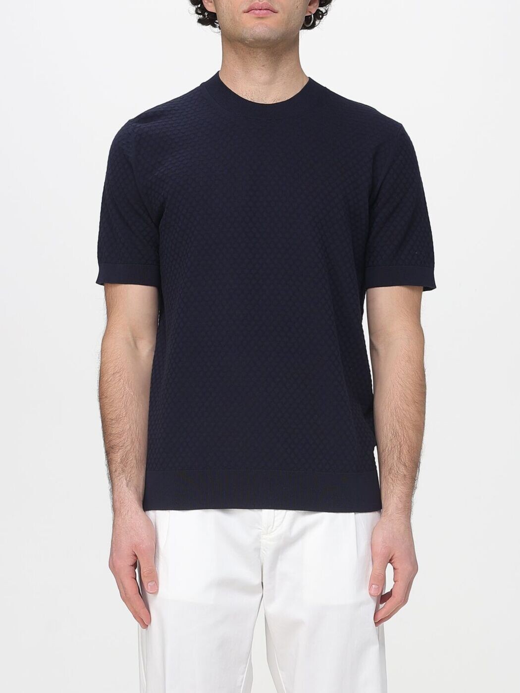 パオロペコラ PAOLO PECORA プルオーバー 編み物御召しもの メンズ 青味 Knitwear A047F100 Blue 関税 貨物輸送無料 2026SS gi