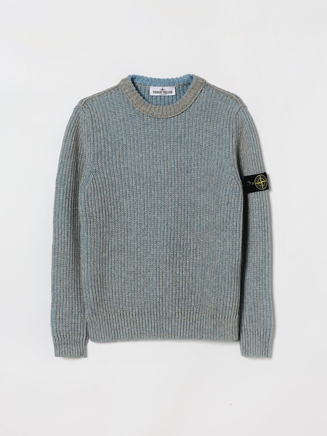 石ころ 島 STONE ISLAND JUNIOR クルーネックジャンパー 編み物御召しもの ボーイズ 薄墨色 Crew neck jumpers 5100015S0M16 関税 貨物輸送無料 2026SS gi