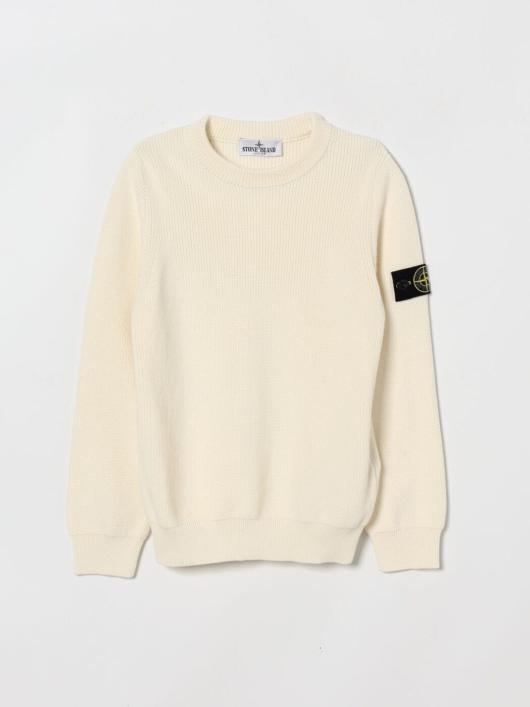 石ころ 島 STONE ISLAND JUNIOR クルーネックジャンパー 編み物御召しもの ボーイズ 白いこと Crew neck jumpers 5100004S00D8 関税 貨物輸送無料 2025AW gi