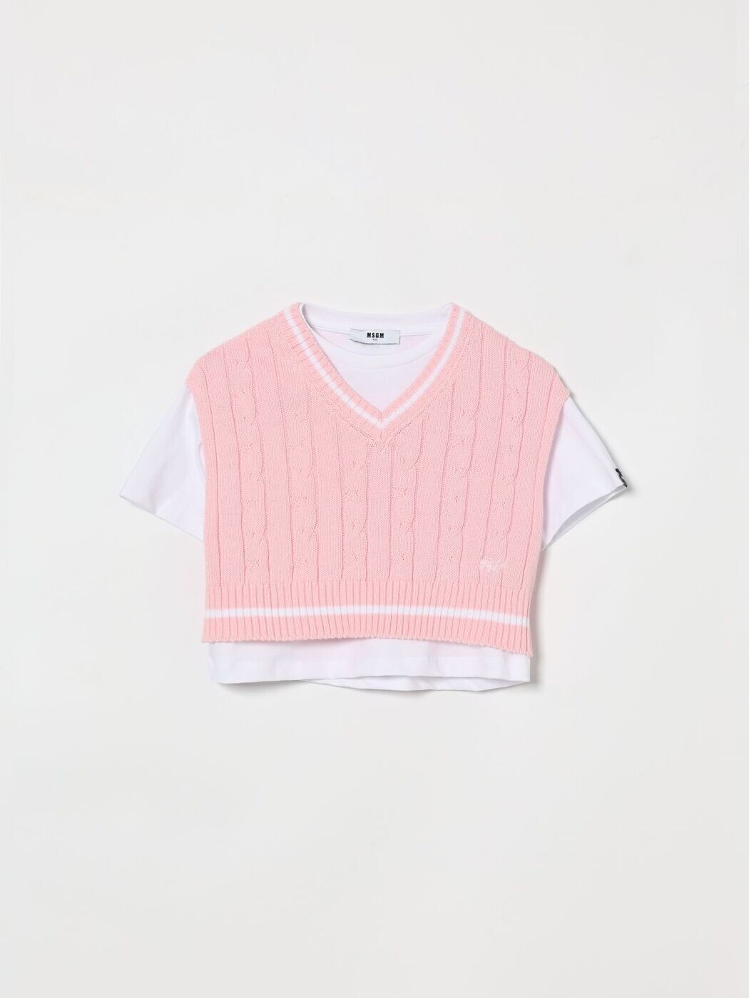エムエスジーエム MSGM ロング衣袂ティーシャツ ティーシャツ ガールズ さくら色 Long sleeve t-shirts S6MSJGTH034 関税 貨物輸送無料 2026SS gi
