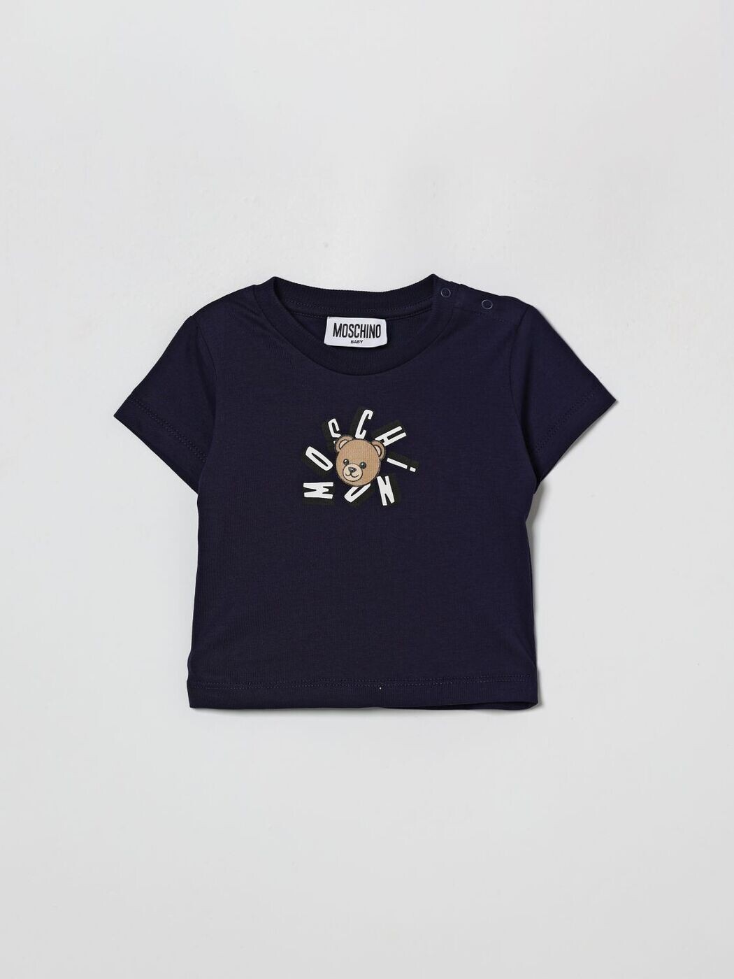 モスキーノ MOSCHINO Tシャツ トップス ベビーユニセックス ネイビー T-shirt MXM047LAA02 Navy 関税 送料無料 2026SS gi|BRANDSHOP「il Tesoro」