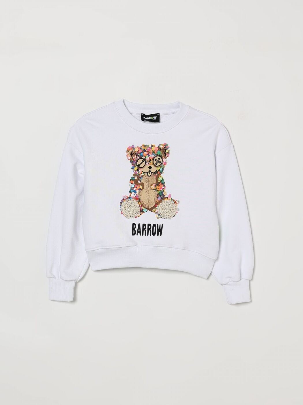 バロウキッズ BARROW KIDS クルーネックジャンパー 編み物御召しもの ガールズ 白いこと Crew neck jumpers S6BKJGSW123 関税 貨物輸送無料 2026SS gi