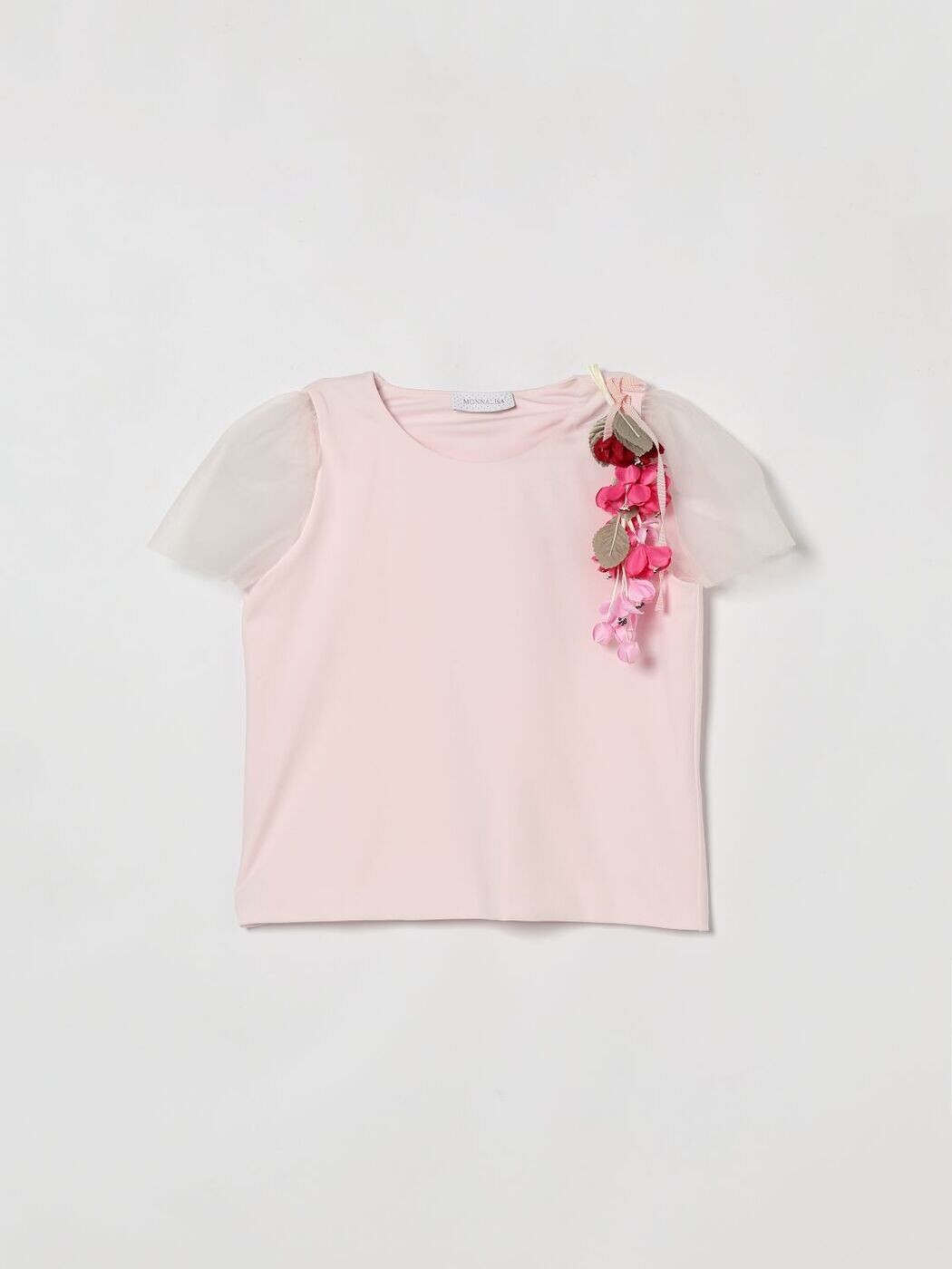 モナリザ MONNALISA ロング捩りプルオーバー プルオーバー ガールズ サクラ色 Long sleeve t-shirts 71G6057201 関税 貨物輸送無料 2026SS gi