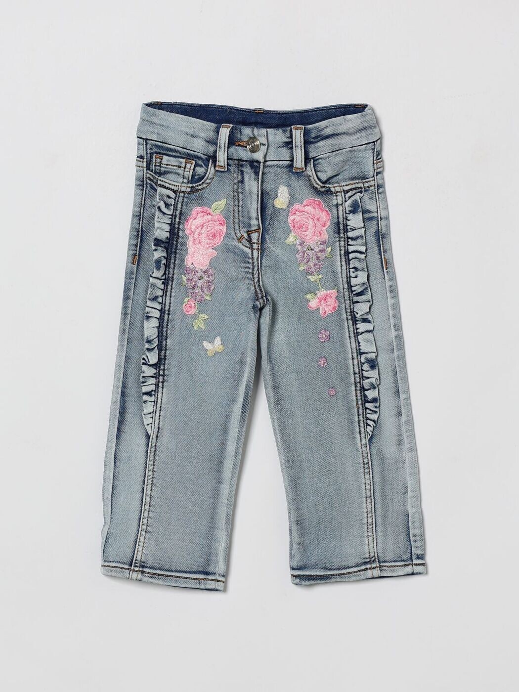 モナリザ MONNALISA レギュラーフィットジーンズ ジーンズ ガールズ 青色 Regular fit jeans 19G4047015 関税 貨物輸送無料 2026SS gi