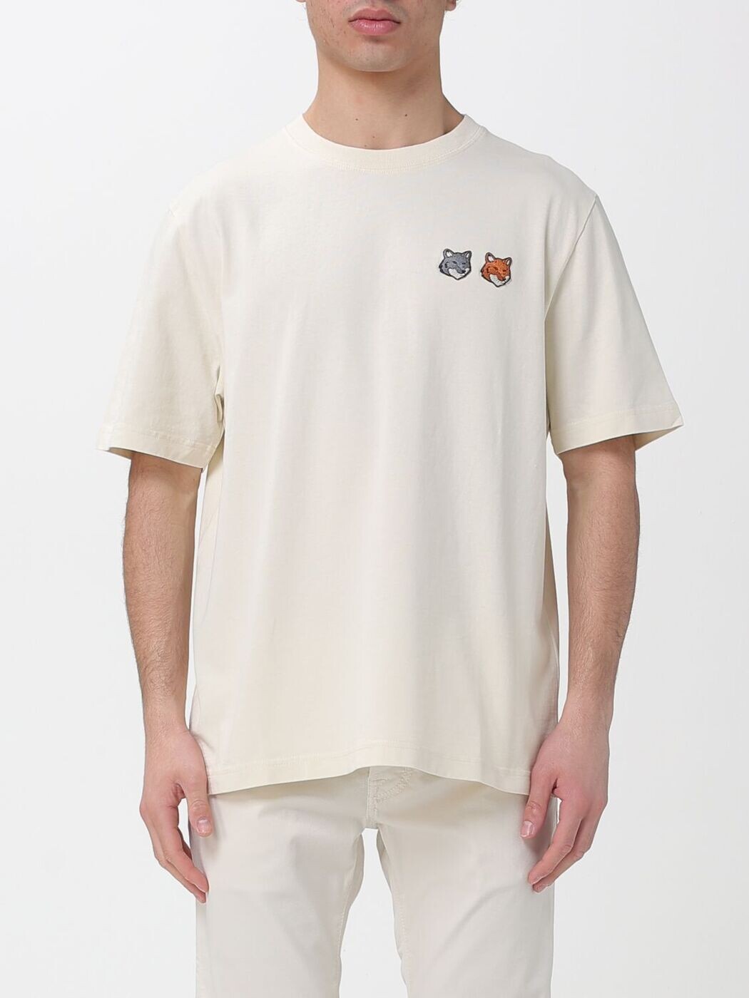 メゾン キツネ MAISON KITSUNE Tシャツ メンズ ホワイト T-shirts OM011CFKJ7025 White 関税 送料無料 2026SS gi｜BRANDSHOP「il Tesoro」