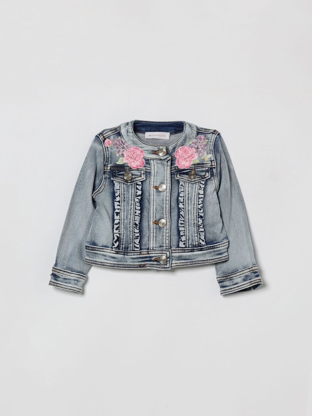 モナリザ MONNALISA バイカージャケット 上衣 ガールズ 青碧 Biker jackets 19G1027015 関税 貨物輸送無料 2026SS gi