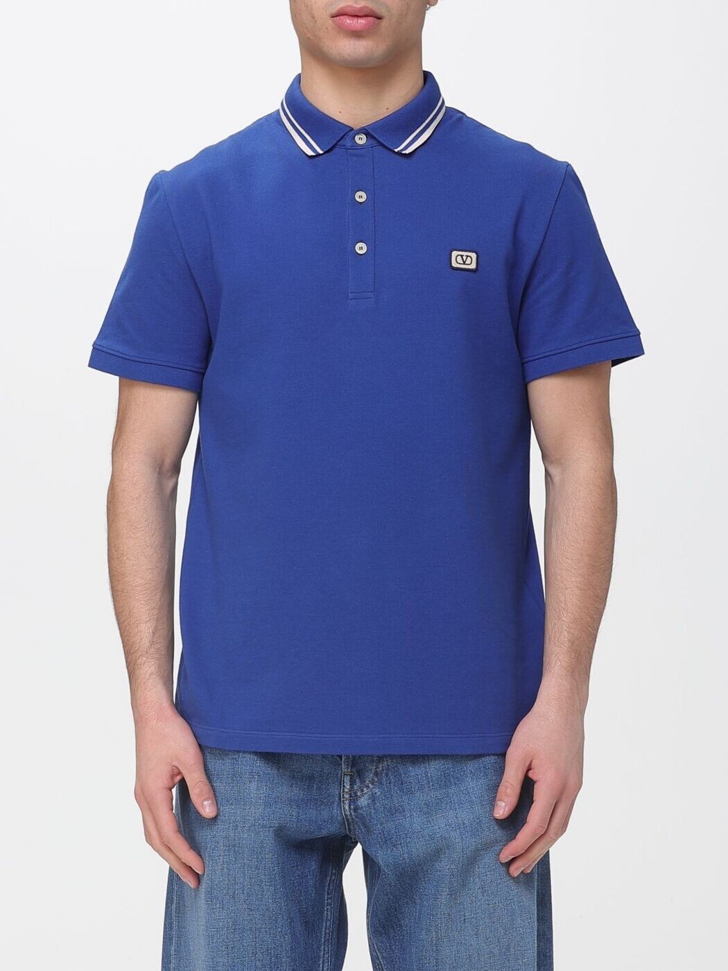 バレンチノ VALENTINO ポロシャツ メンズ ブルー Polo shirts 8V3MH01KAQK Blue 関税 送料無料 2026SS gi|BRANDSHOP「il Tesoro」