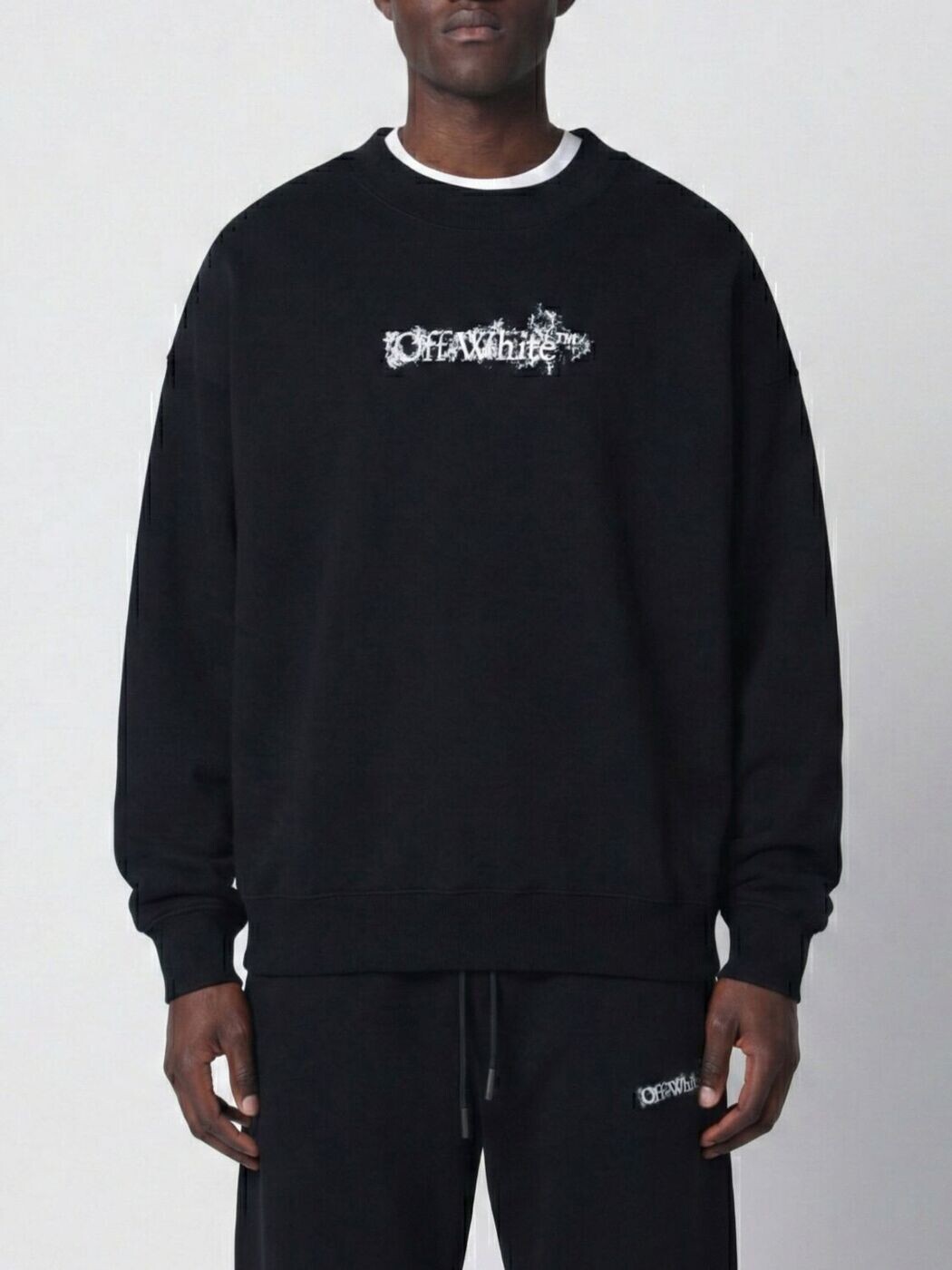 象牙色 OFF WHITE トレイナー 調教師 メンズ 黒いこと Sweatshirts OMBA054S26FLE002 関税 貨物輸送無料 2026SS gi