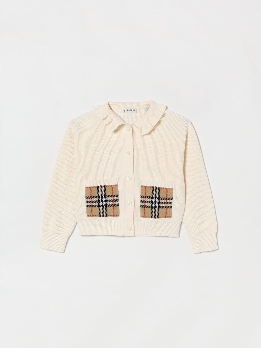 バーバリー BURBERRY クルーネックジャンパー 編み物御召しもの ガールズ 白いこと Crew neck jumpers 8117677 関税 貨物輸送無料 2026SS gi