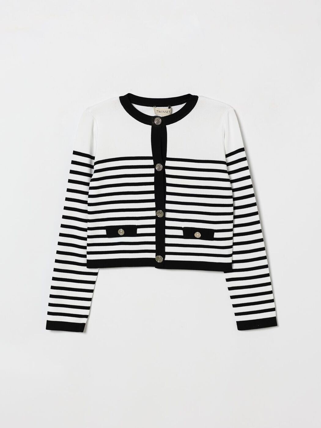 ツイン仕掛ける TWINSET クルーネックジャンパー 編み物お召しもの ガールズ 白いこと Crew neck jumpers 261GJ3060 関税 貨物輸送無料 2026SS gi