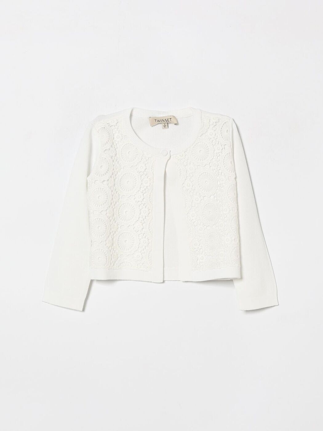 ツイン仕掛ける TWINSET クルーネックジャンパー 編み物お召しもの ガールズ 白いこと Crew neck jumpers 261GB3051 関税 貨物輸送無料 2026SS gi