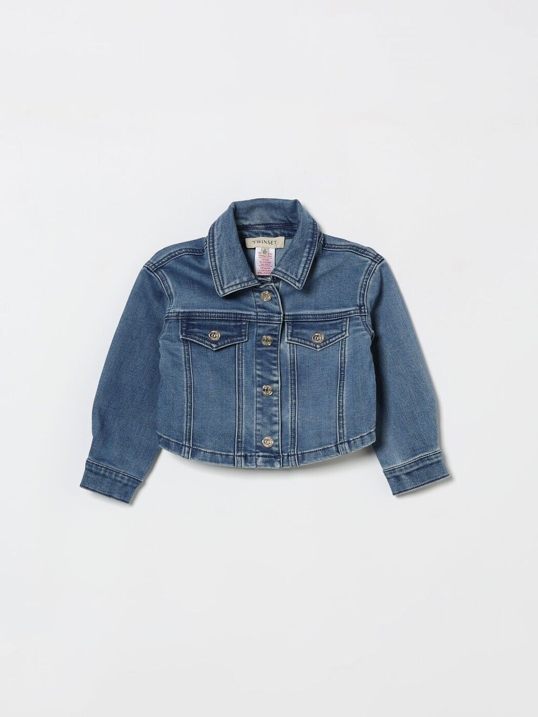 ツイン書き割り TWINSET バイカージャケット 上衣 ガールズ 青碧 Biker jackets 261GB2030 関税 貨物輸送無料 2026SS gi