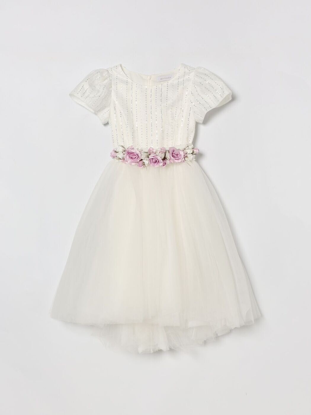 モナリザ MONNALISA ロング御召しもの 御召しもの ガールズ 白いこと Long dresses 79G9147743 関税 貨物輸送無料 2026SS gi