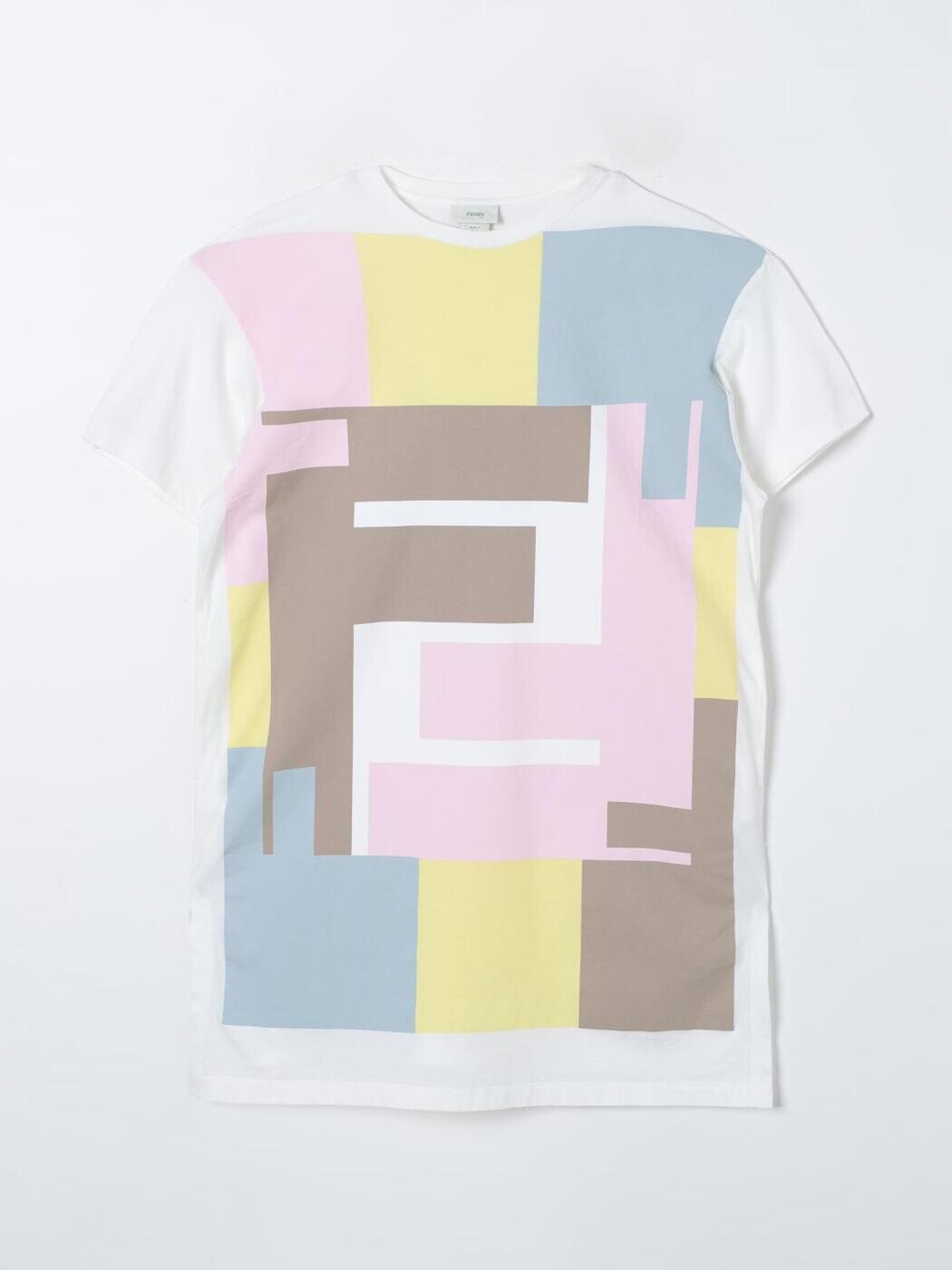 FENDI FENDI ロング御召しもの 御召しもの ガールズ さくら色 Long dresses JFB6857AJ 関税 貨物輸送無料 2024SS gi