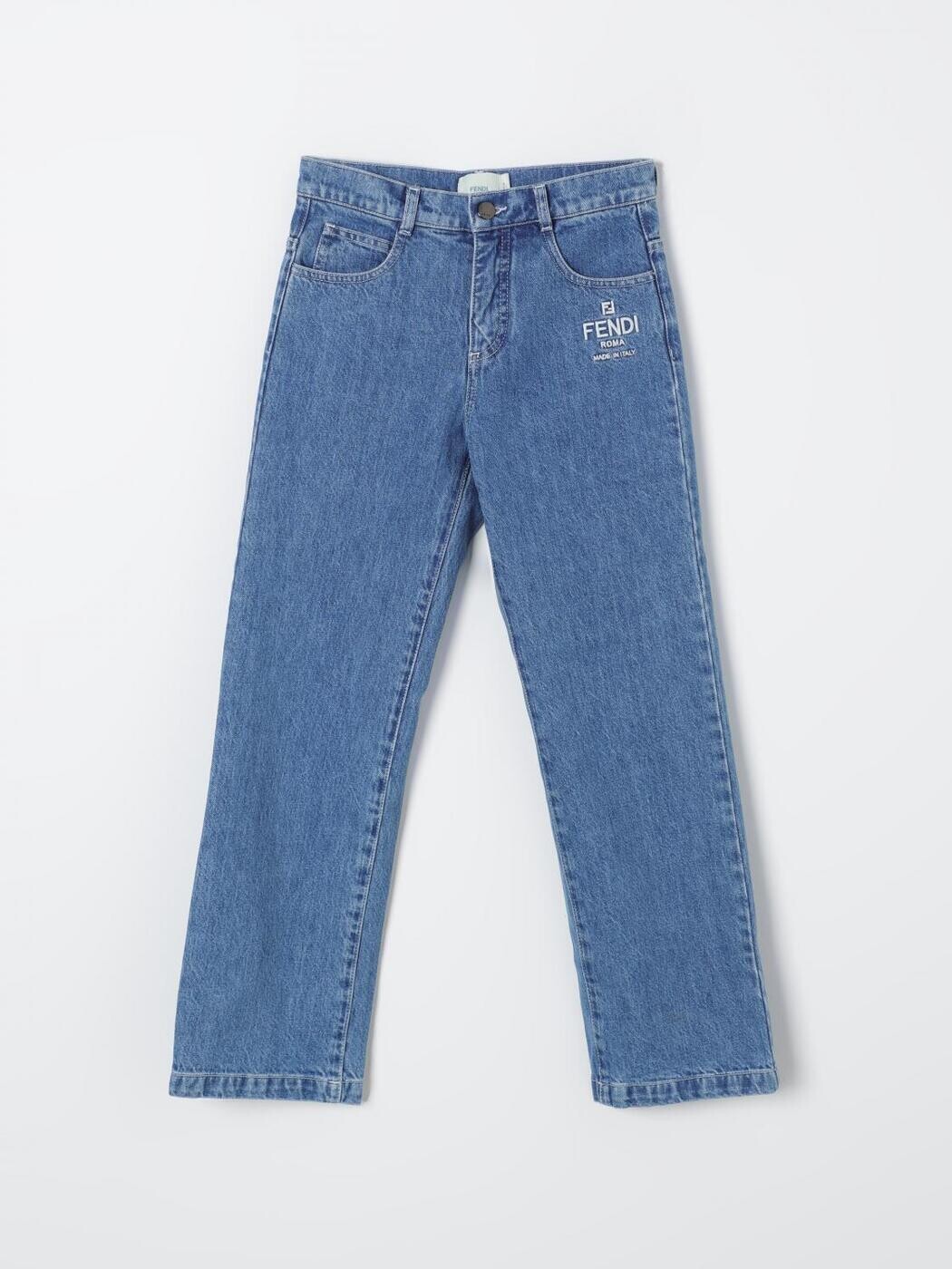 FENDI FENDI レギュラーフィットジーンズ ジーンズ ボーイズ 青碧 Regular fit jeans JUF116AMHX 関税 貨物輸送無料 2025AW gi