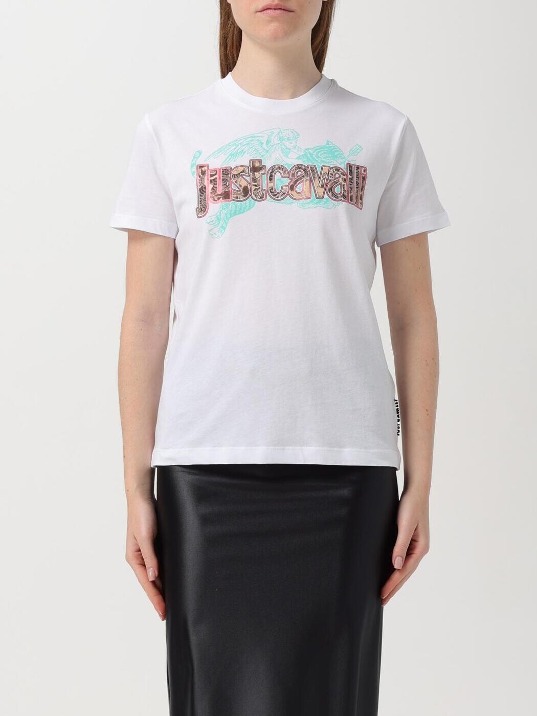 ジャスト カヴァリ JUST CAVALLI ポロシャツ Tシャツ レディース ホワイト T-shirts and polo shirts 76PAHG08CJ300 White 関税 送料無料 2024SS gi｜BRANDSHOP「il Tesoro」