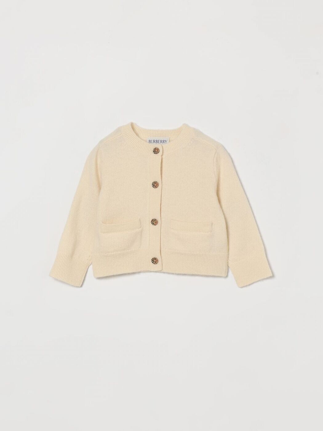 バーバリー BURBERRY クルーネックジャンパー 編み物御召しもの ボーイズ 白いこと Crew neck jumpers 8121173 ~ 関税 貨物輸送無料 2026SS gi