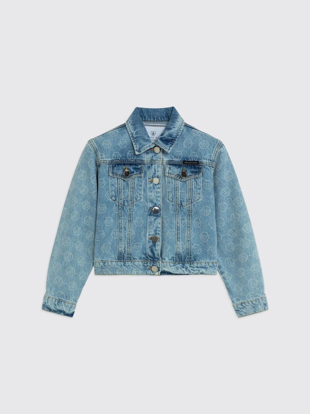 フィリップ 飾り気のない PHILIPP PLEIN バイカージャケット 上衣 ガールズ 青碧 Biker jackets S6PHJGJK204 関税 貨物輸送無料 2026SS gi