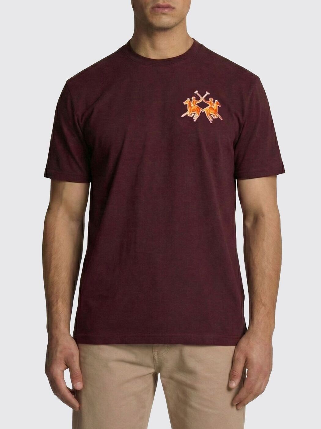 ラ マルティーナ LA MARTINA Tシャツ メンズ レッド T-shirts MCR008JS409 Burgundy 関税 送料無料 2026SS gi|BRANDSHOP「il Tesoro」