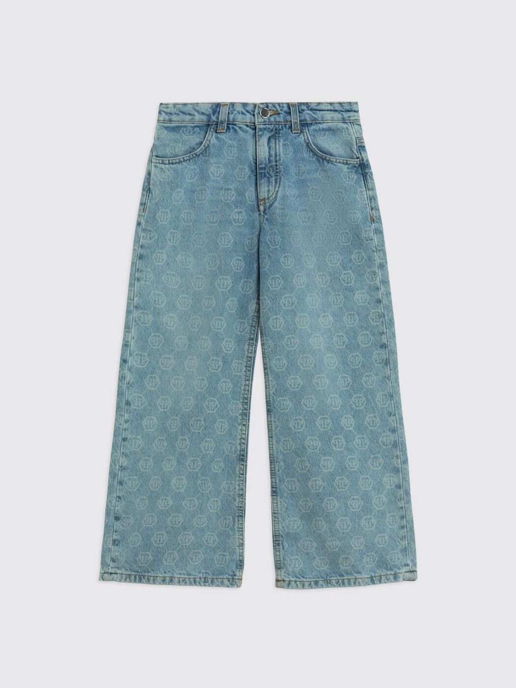 フィリップ 飾り気の無い PHILIPP PLEIN レギュラーフィットジーンズ ジーンズ ガールズ 青色 Regular fit jeans S6PHJGDP194 関税 貨物輸送無料 2026SS gi